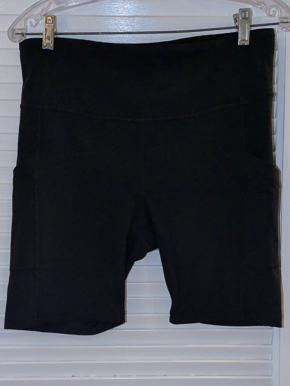 Prana Black High-Rise Bike Shorts with Side Pockets